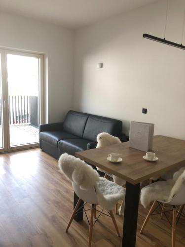 Ruang duduk di VILA Mojca APARTMA PERIDOT - Center Kranjska Gora