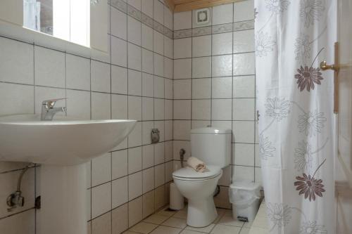 Bilik mandi di Hotel Karagiannis