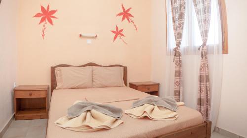 Katil atau katil-katil dalam bilik di Hotel Karagiannis