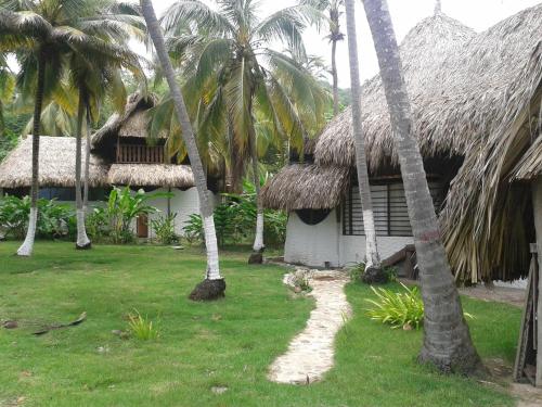 a house with palm trees in front of it at Sublime Eco Hotel - Palomino Tayrona By GHO Hoteles in Palomino