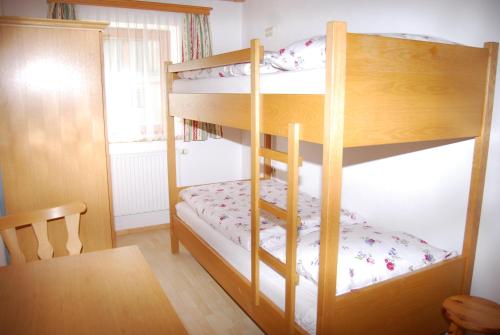 a couple of bunk beds in a room at Bauernhof Hatzlhof in Schöder