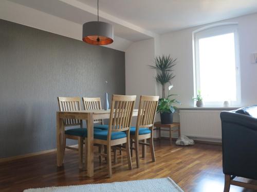 Χώρος καθιστικού στο Ferienwohnung Krempe