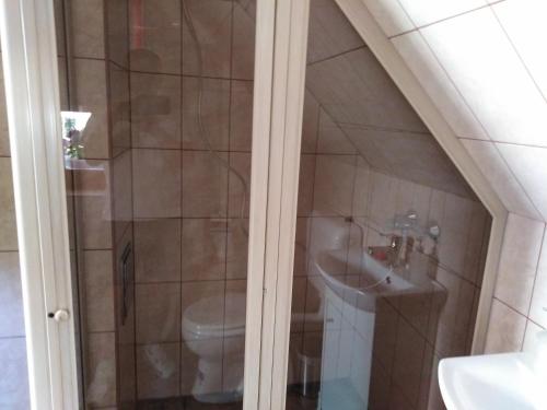 Koupelna v ubytování Kossuth Lajos utca 73 Apartman Nabuka
