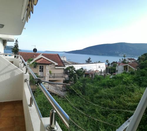 a view from the balcony of a house at Apartment Milica in Herceg-Novi