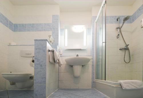 Koupelna v ubytování Lipno Wellness - Frymburk C 301