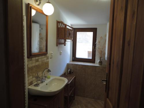 Koupelna v ubytování Apartmán Bechyně