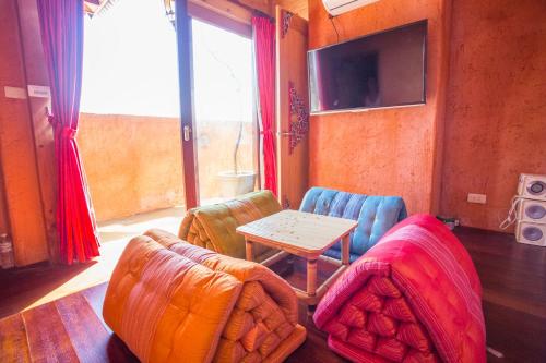 Zona de estar de Kenting Afei Surf Hostel Nanwan
