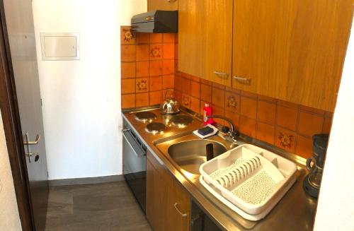 Köök või kööginurk majutusasutuses Haus Erle