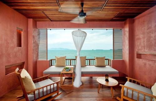 a room with a view of the ocean at Hansar Samui Resort & Spa - SHA Extra Plus in Bophut 