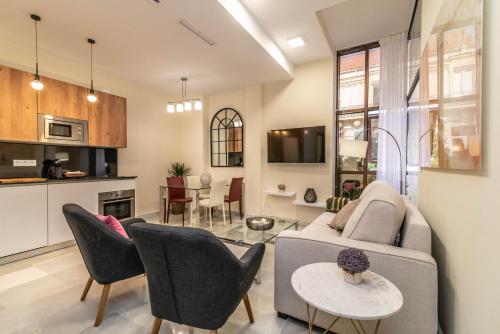 Kuchyň nebo kuchyňský kout v ubytování Soho Apartment Principal Avenue