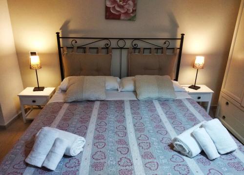 Кровать или кровати в номере Country House La Scortica