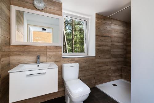 Koupelna v ubytování Naturalny domek z banią ruską
