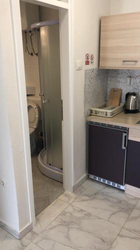 Koupelna v ubytování Solaria apartments