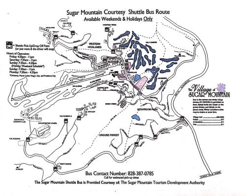 a map of the spear mountain county struggle bag route at Briarcliff C11 Condo in Sugar Mountain
