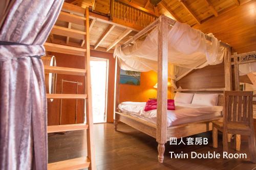 Cama o camas de una habitación en Kenting Afei Surf Hostel Nanwan
