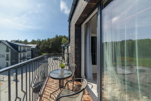Balkón nebo terasa v ubytování Gerves Apartamentai