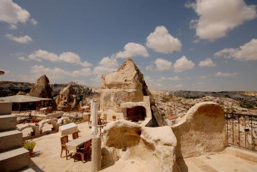 a view of the city from the roof of a building at Arif Cave Hotel in Goreme