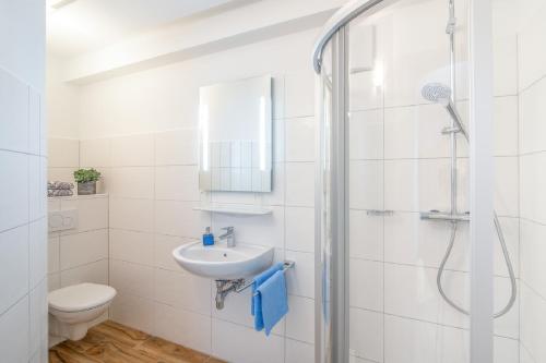 Koupelna v ubytování Pension Grasl