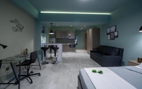 Χώρος καθιστικού στο Angel Deluxe Apartments & Suites Thessaloniki