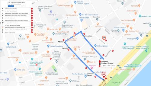 a map of the subway in paris with stations at Limassol Old Town Mansion in Limassol