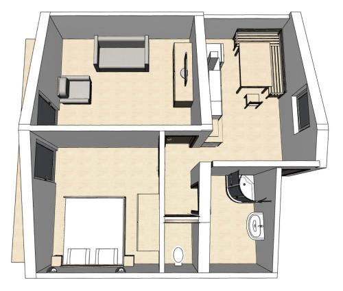 a drawing of a house at Mein Alpenstern in Filzmoos