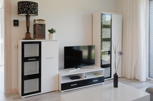 TV a/nebo společenská místnost v ubytování Gerves Apartamentai