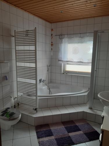 Koupelna v ubytování Ferienwohnung Heck