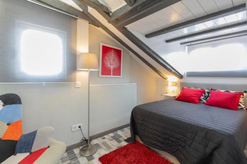 Ένα ή περισσότερα κρεβάτια σε δωμάτιο στο Luna Apartment