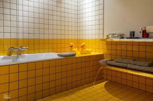 Koupelna v ubytování B&B La Corderie