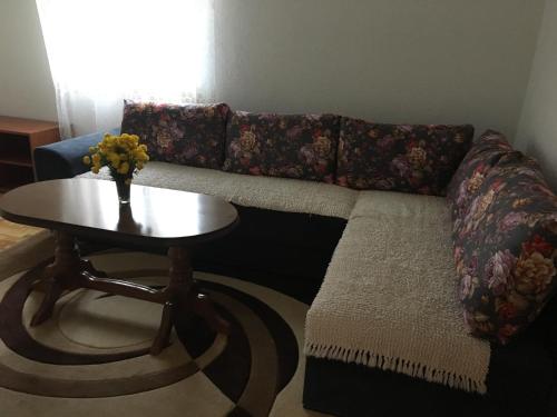 a living room with a couch and a table at Durmitor view in Žabljak