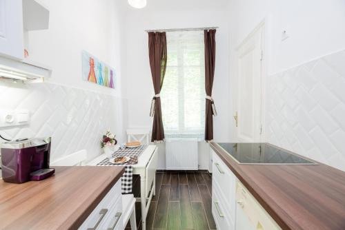 Η κουζίνα ή μικρή κουζίνα στο Gellért Family Suite