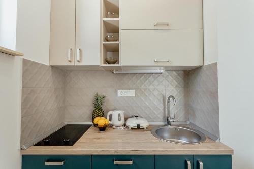 Kuchyň nebo kuchyňský kout v ubytování Conborgo Apartments