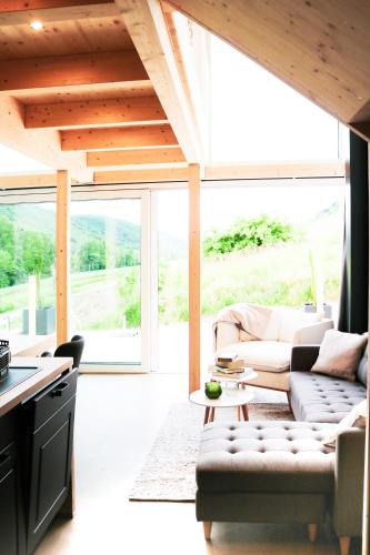 Χώρος καθιστικού στο Premium Design Ferienhäuser Mosel Chalets
