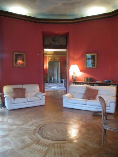 Ruang duduk di Château de Vaulogé