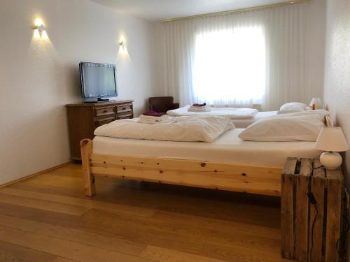 Postel nebo postele na pokoji v ubytování 4-Zimmer Apartment auf Resthof