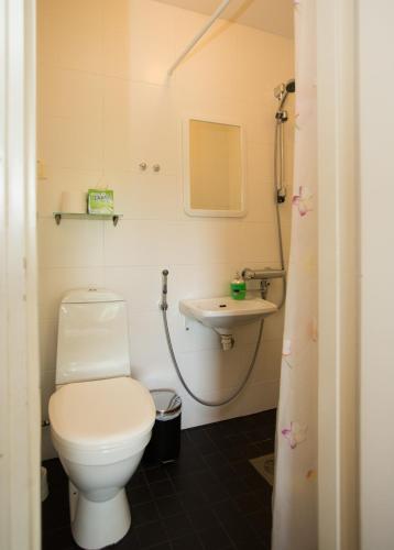 un bagno con un water e un lavandino di Villa Helleranta a Ulvila
