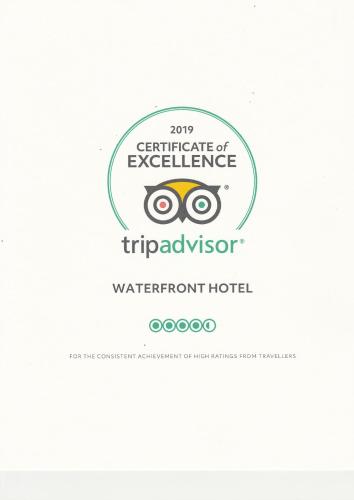 a certificate of excellence interpolator logo at Waterfront Hotel in Deal