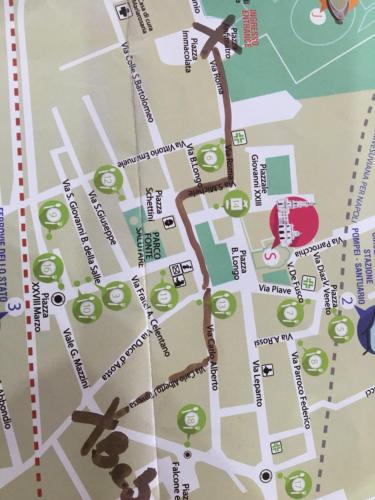 a close up of a map at Maison De luxe in Pompei