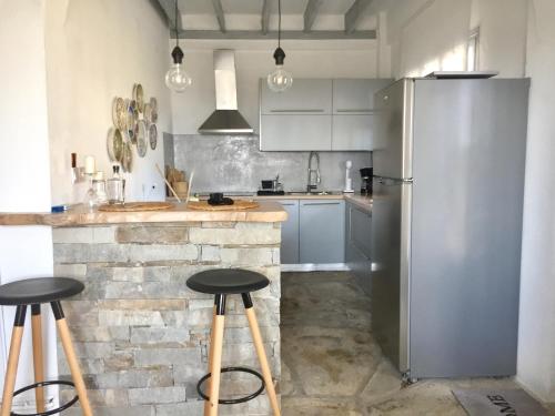 Η κουζίνα ή μικρή κουζίνα στο Sea view villa in Olive Garden