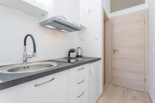 Kuchyň nebo kuchyňský kout v ubytování Apartment Božo