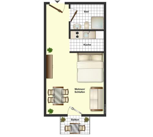 a floor plan of a house at Apartment Beethoven in Regensburg
