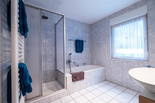 Koupelna v ubytování Ferienhaus im Grünen