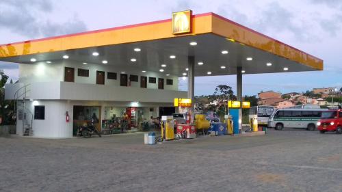 a gas station with a gas station at Pousada Bela Vista in Guabiraba