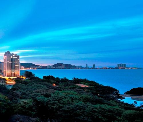 a view of the city skyline at night at Cititel Penang in George Town