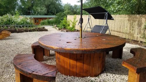 Zahrada ubytování East Pool Cabin