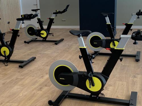 a row of exercise bikes in a gym at ARTIEM Audax - Adults Only in Cala Galdana