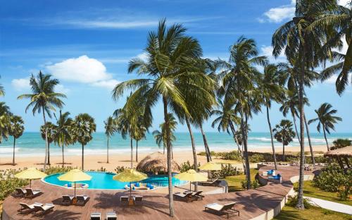 a view of the beach from the resort at Jetwing Surf & Safari, A Luxury Reserve in Arugam Bay