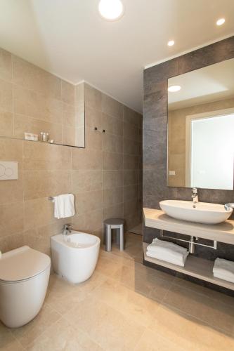 Koupelna v ubytování Hotel Ancora