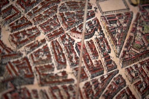 un primer plano de un mapa de una ciudad en Peruzzi Urban Residences, en Florencia