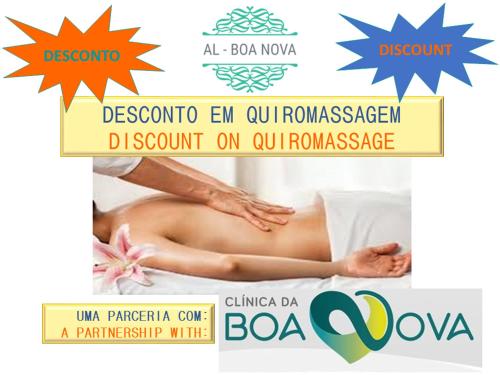 a banner of a massage class with a woman receiving a massage at AL - BOA NOVA in Madalena